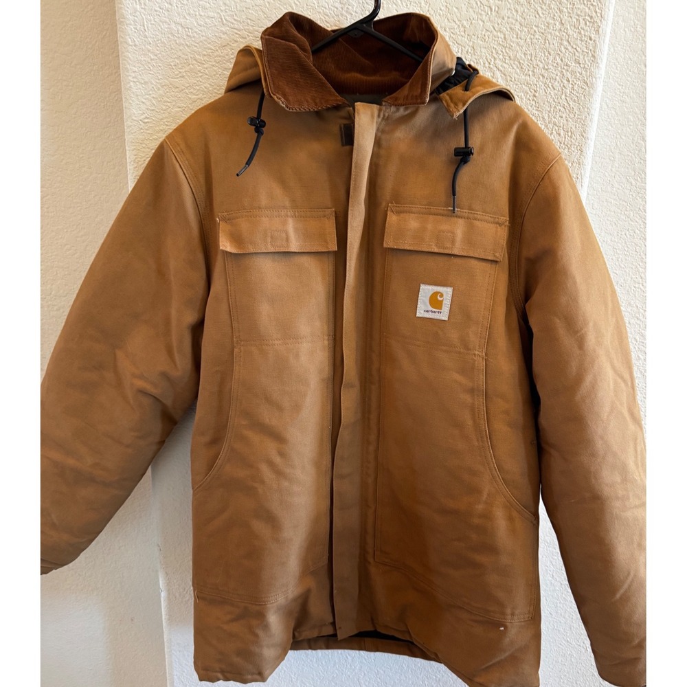 Carhartt C003 Traditional Arctic Quilt-Lined Coat Brown Duck Canvas Jacket Mens